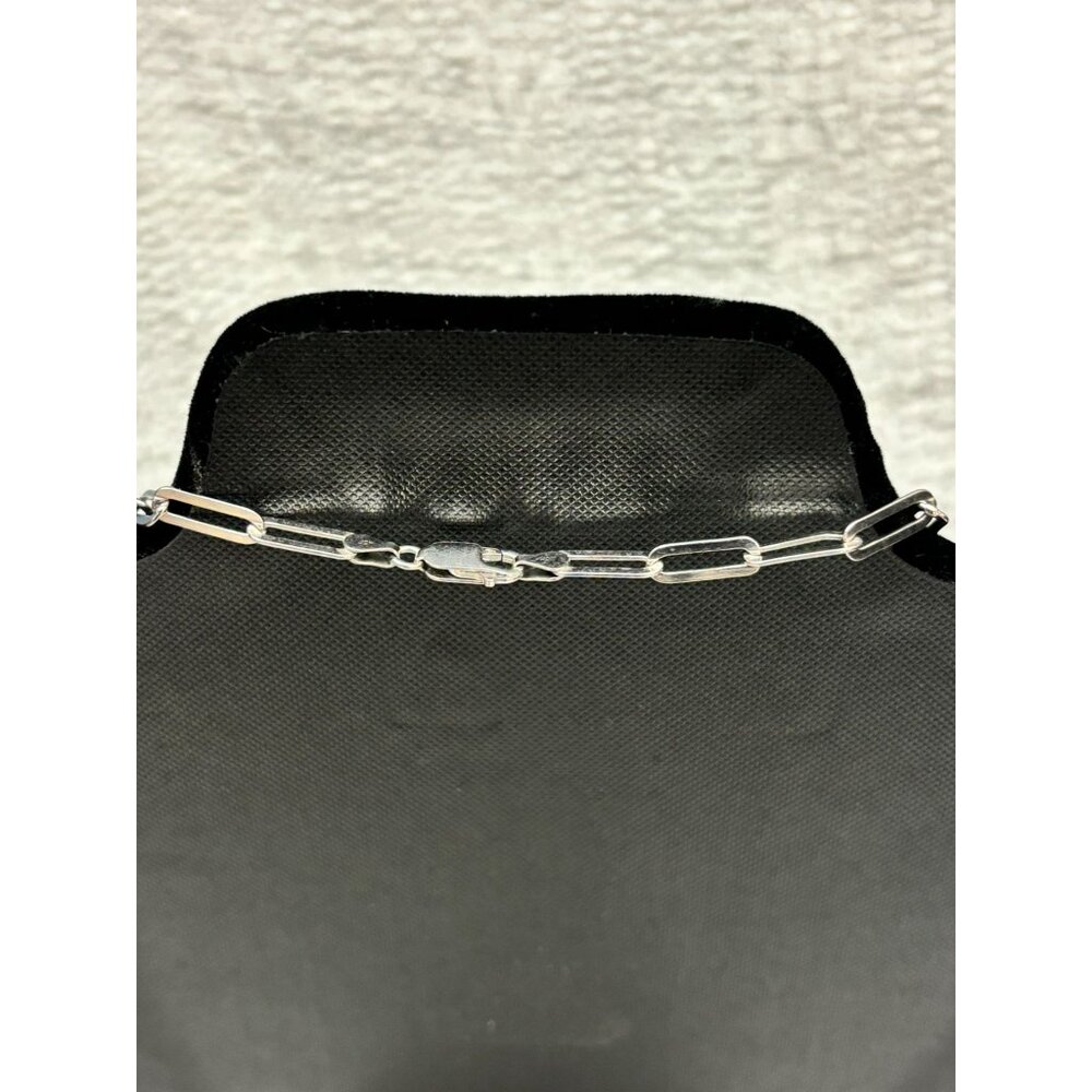 Sterling Silver Rectangular Link Chain Necklace S… - image 2